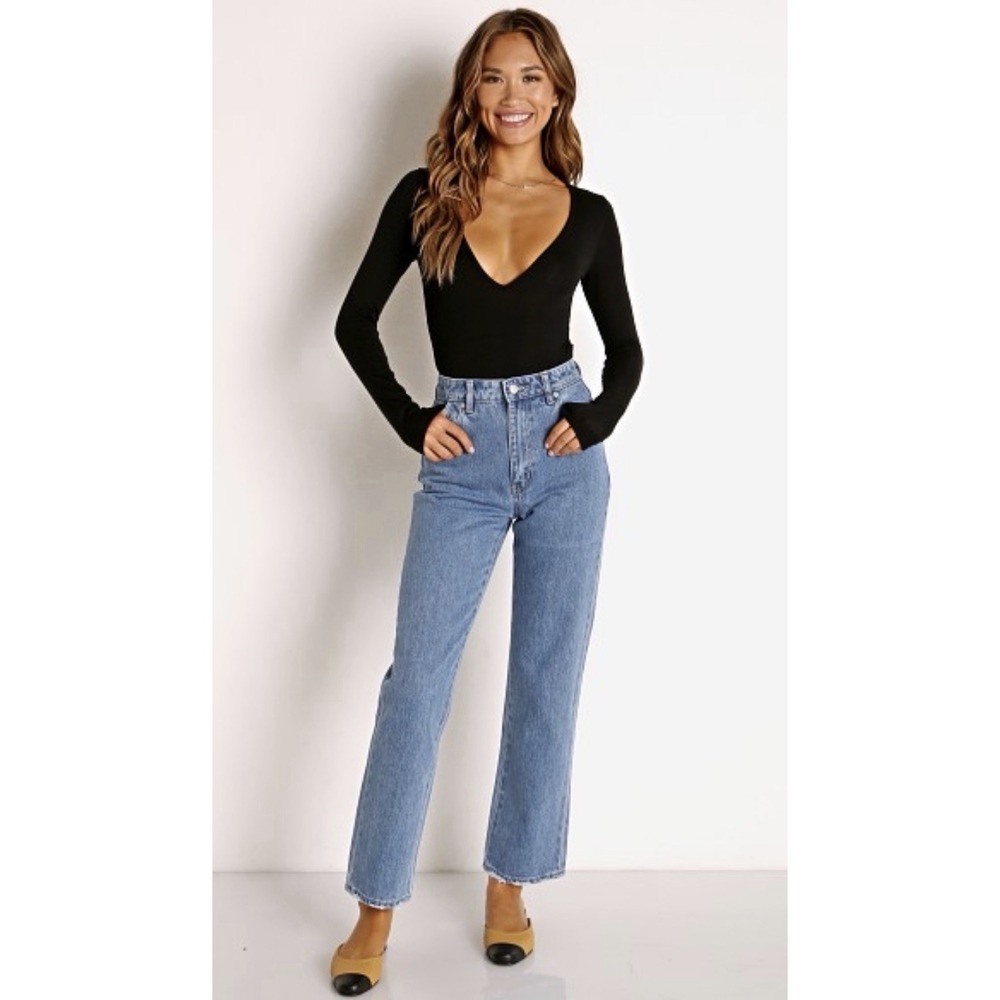 ROLLAS Jeans Womens Maya Blue Denim Original High Rise Straight Zip Fly sz.29x28